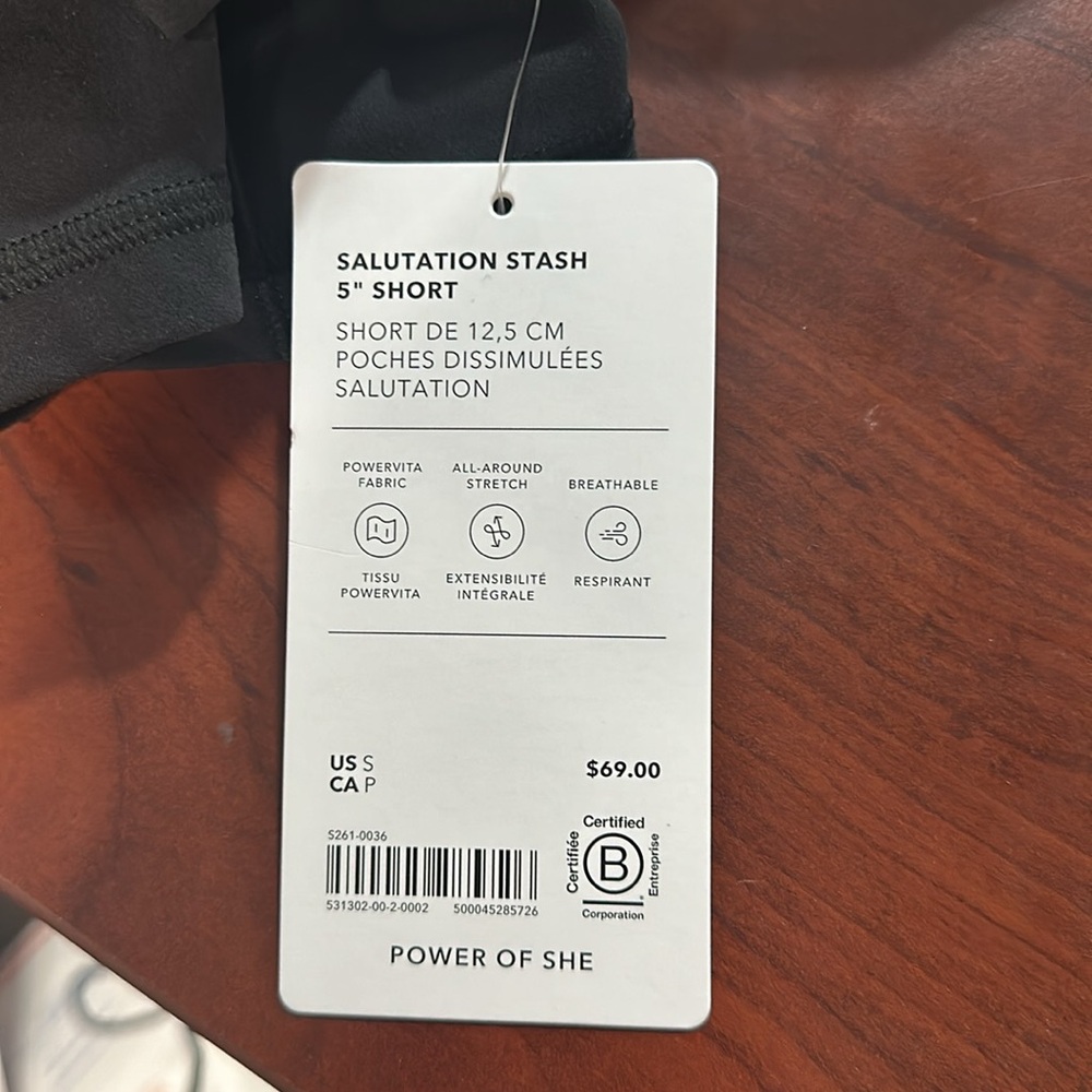 NWT Athleta Salutation Stash Pocket II 5" Short - Picture 8 of 10